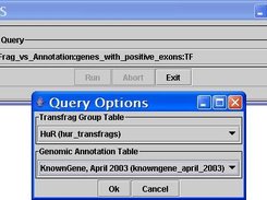 Setting up a query in the TAS Client GUI