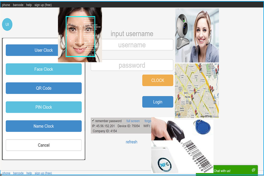 Open Time Clock Screenshot 1