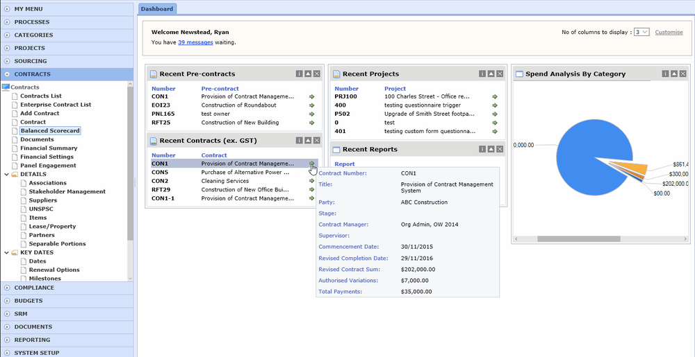 Open Windows CONTRACTS Screenshot 1