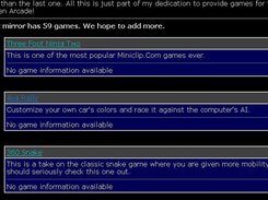 What the list of games looks like under default settings.