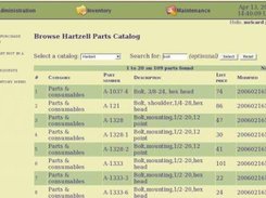 Select a part from a manufacturer parts catalog