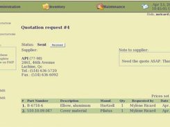 Example of a quotation request