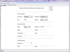 Transcription details page (Windows 7)