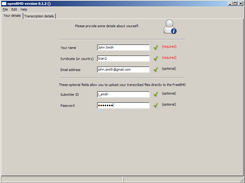 Your details page (Windows XP)