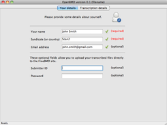 Your details page (Mac OS X)