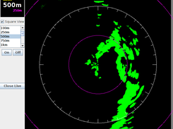 Screenshot of a scan (from the shore about 1m above the waterline) in Lübeck/Germany