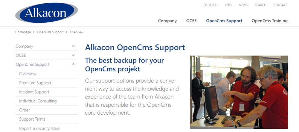 OpenCMS Screenshot 1