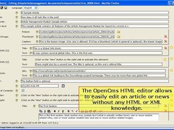 Thanks to OpenCms, no xml knowledge necessary for editing.