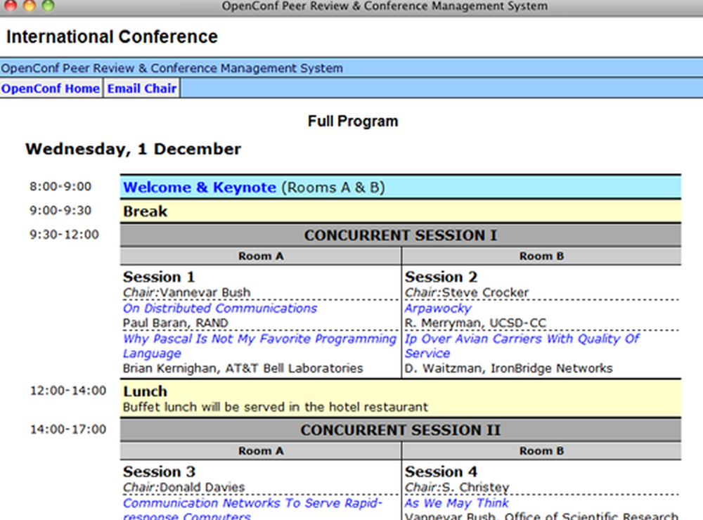 OpenConf Screenshot 1