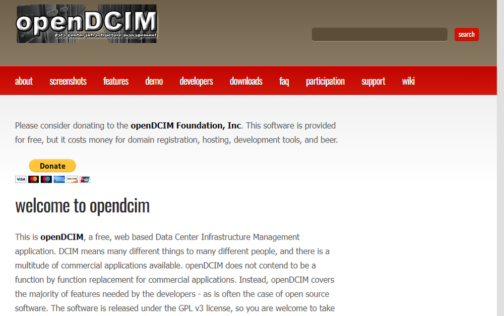 openDCIM Screenshot 1