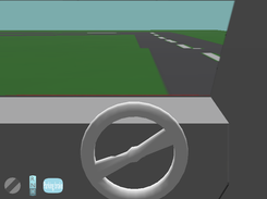 Inside the car.