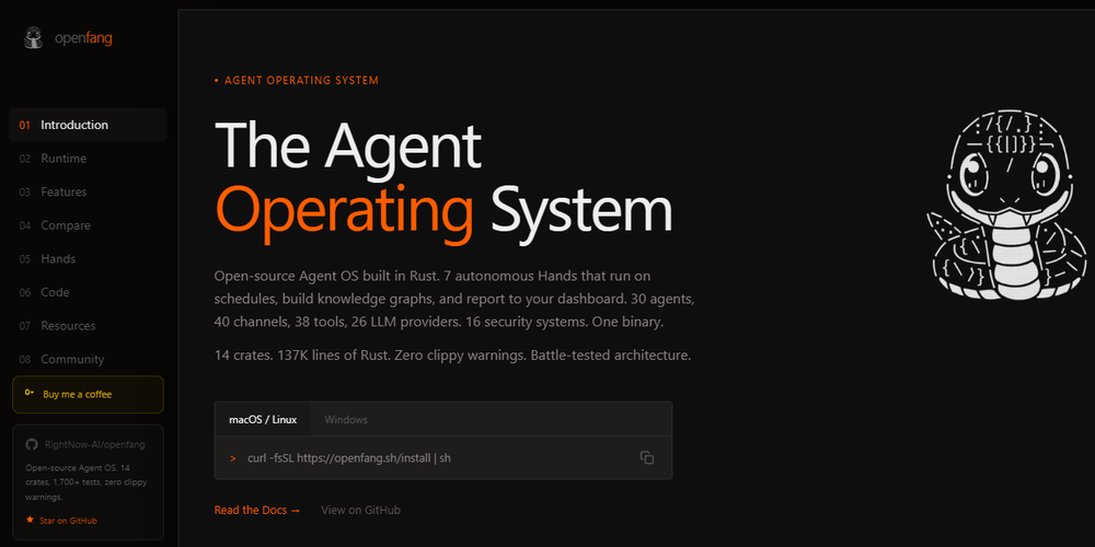 OpenFang Screenshot 1