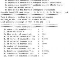 Command line prompt in MATLAB (for flux estimation)