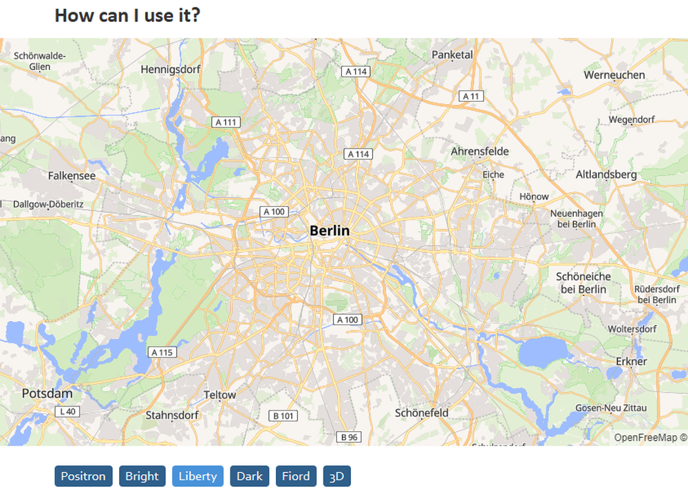 OpenFreeMap Screenshot 1