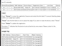 MAC address updating page