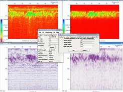 Bandpass filtering: original (left) and filtered (right)