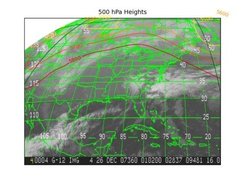 500 hPa height contours on a CONUS sector