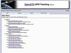 OpenGTS Screenshot 1