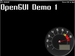 The tachometer demo. Yes, the needle actually moves.
