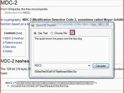 Verification of the MDC-2 algorithm against a known vector.