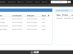 Simulations Management. Finished simulations (left) and pending simulations (right)