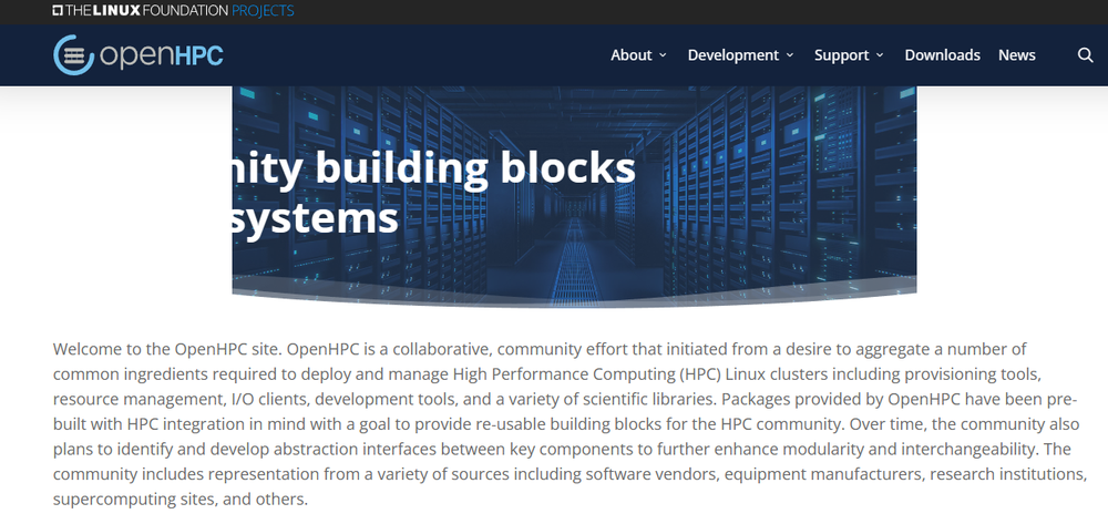 OpenHPC Screenshot 1