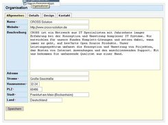 Edit the organization details