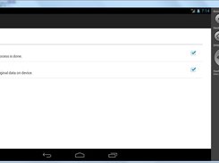 First settings screen.