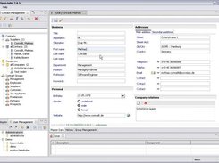 Contact management module: master data