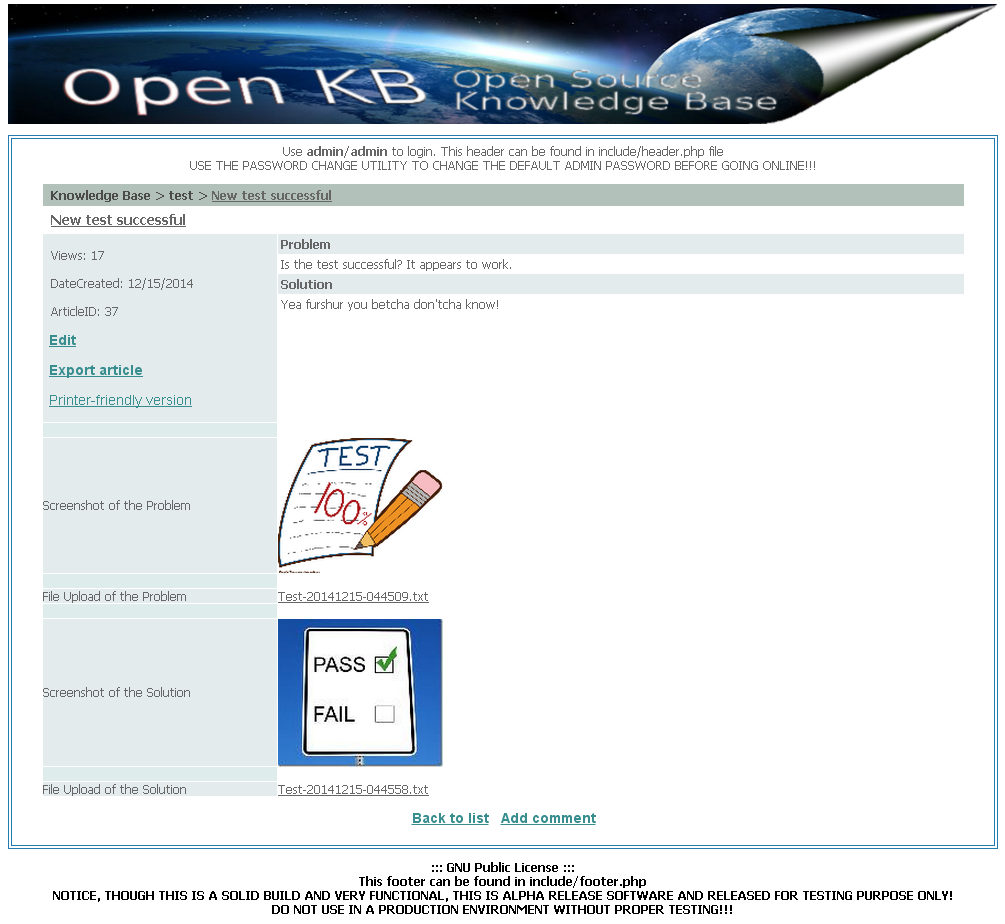 An Open Source Knowledge Base System Download Sourceforge Net
