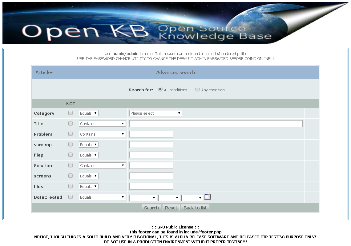 knowledge management system interface