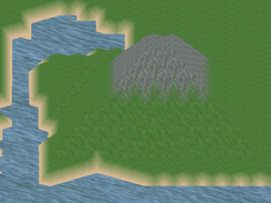 This screenshot shows the terrain engine and shader