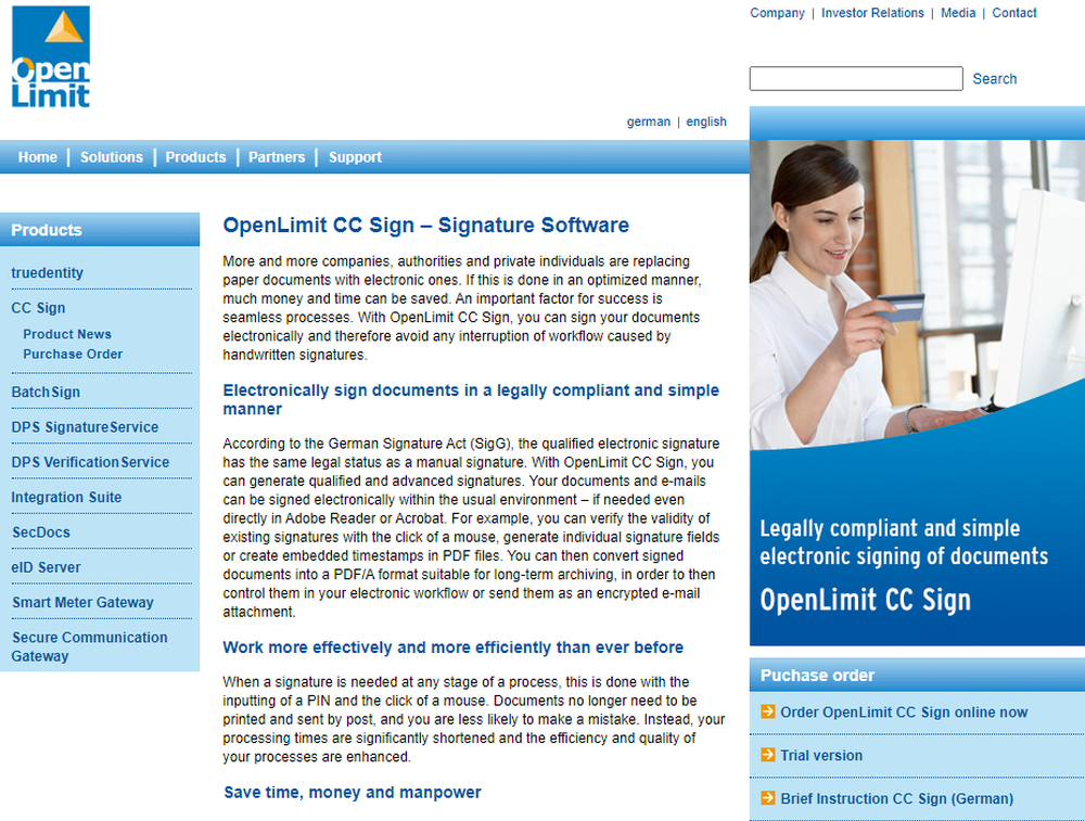 OpenLimit CC Sign Screenshot 1