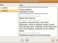 Text fragments window