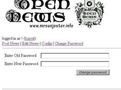Change password screen