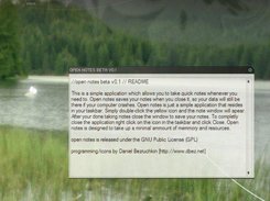 open notes - main window
