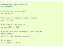 openpyxl Screenshot 1
