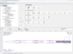 The main rocket design window is used to design the rocket and it also provides information about a flight simulation in real-time.