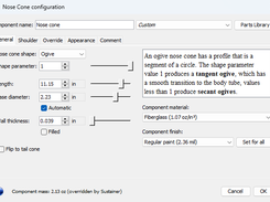 The component shape and properties are defined in their own dialog.