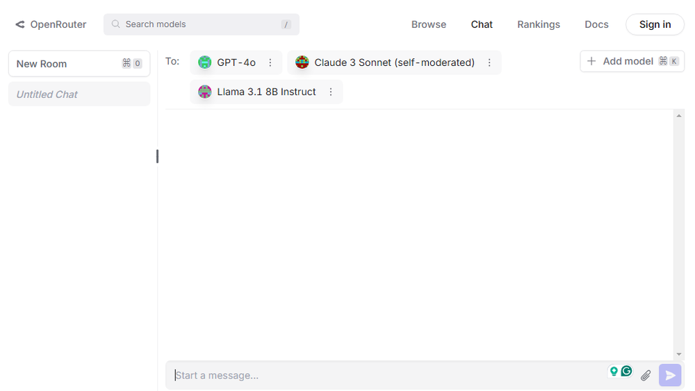 OpenRouter Screenshot 1