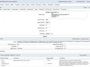 OpenSearchServer query panel