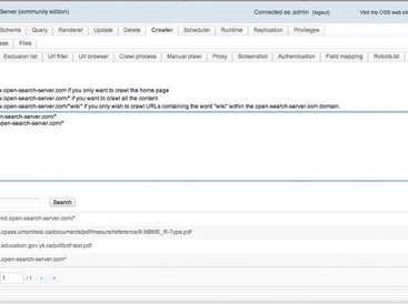 OpenSearchServer pattern web crawler