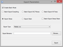 OpenSeesGUI v0.1.0.0 Plotter - Export Form