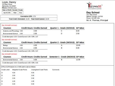 Sample transcript