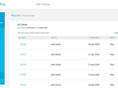 Demo screenshot - reports
