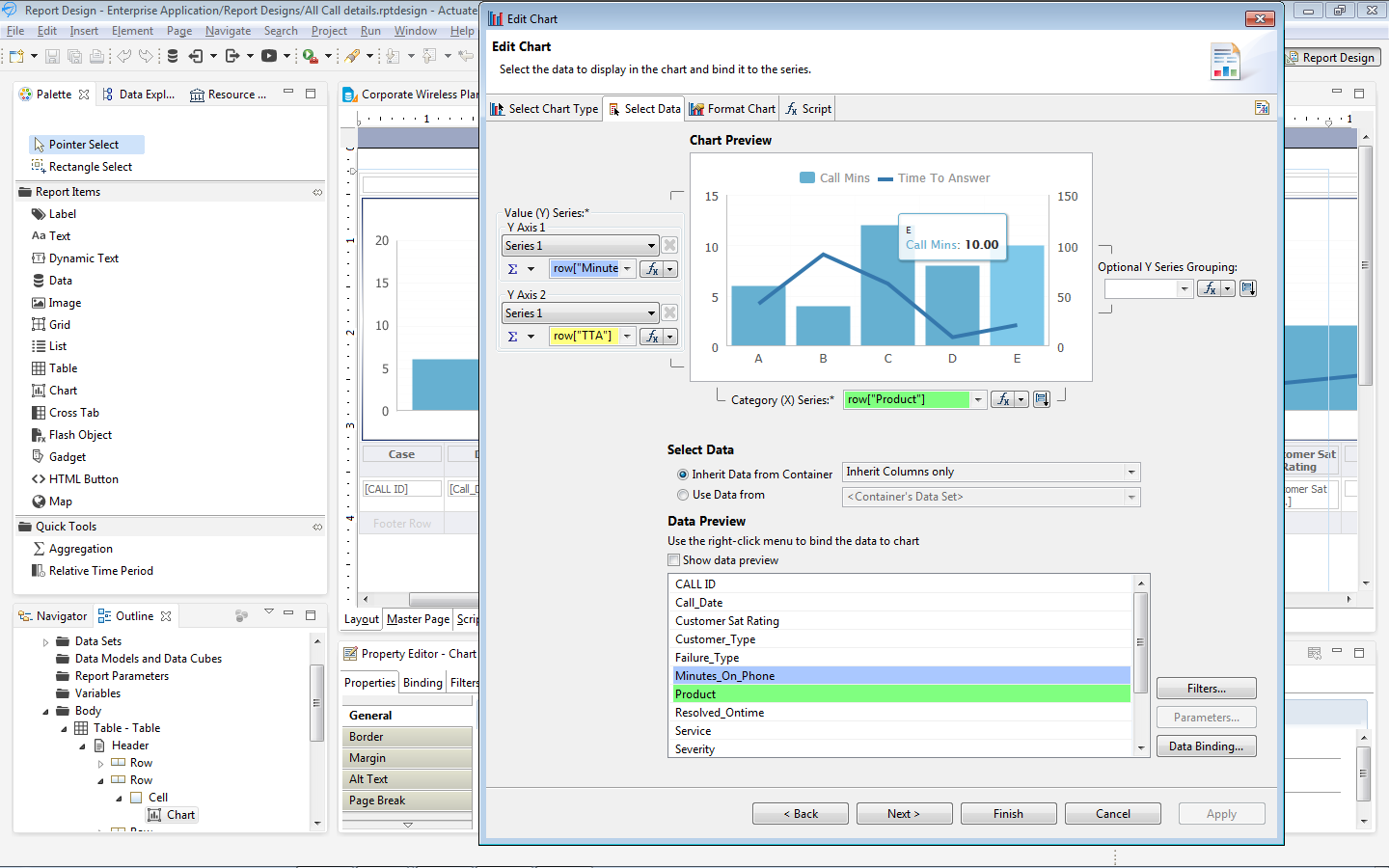 Java reports. Charts Edit.