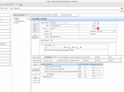 ERP - order screen