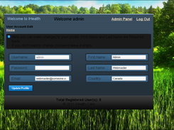 admin panel