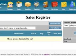 Sales register page