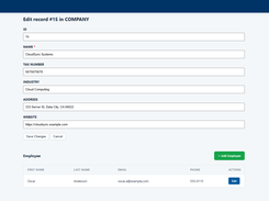 Edit view with subtable